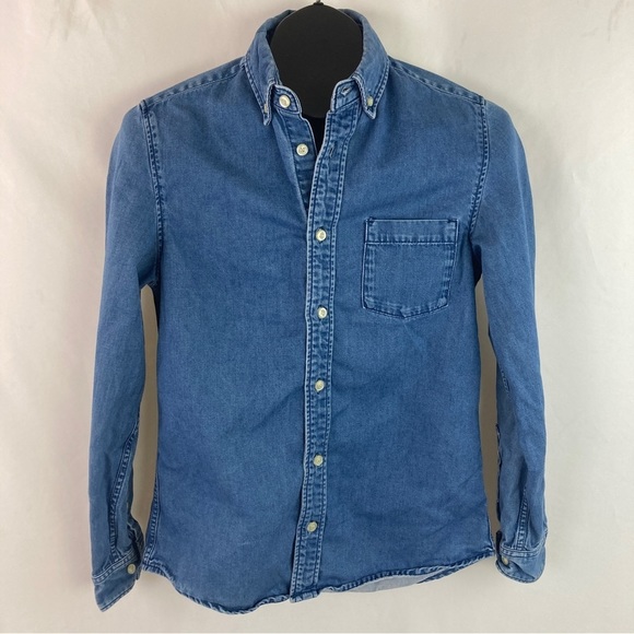 H&M Tops - H&m Cotton Denim Button-Down Shirt XS